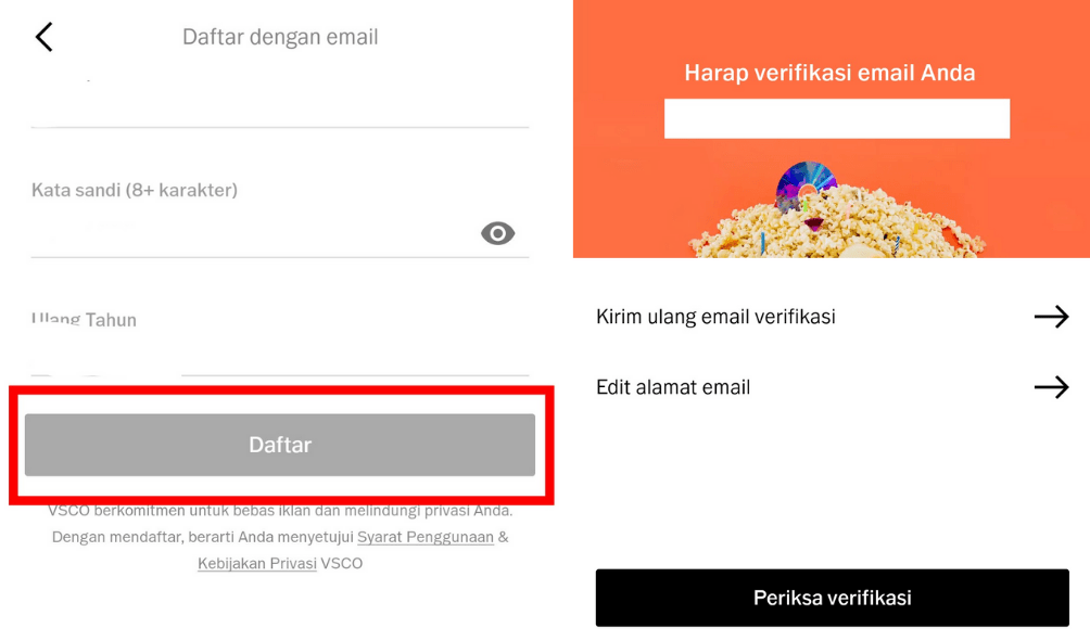 Cara Daftar atau Login Aplikasi VSCO Mod Apk