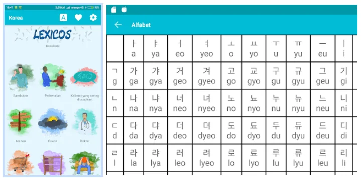 Aplikasi Belajar Bahasa Korea Belajar Korea