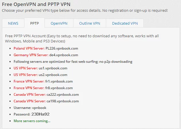 Free VPN Server