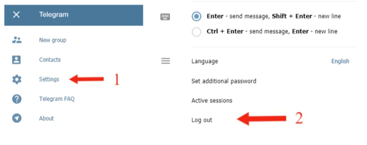 Cara Logout dari Telegram Web
