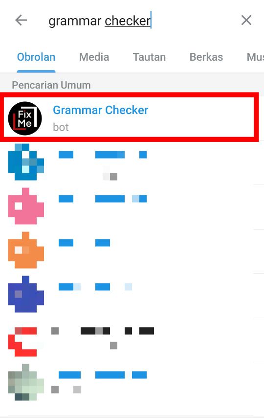 Cara Menggunakan Bot Grammar Checker di Telegram