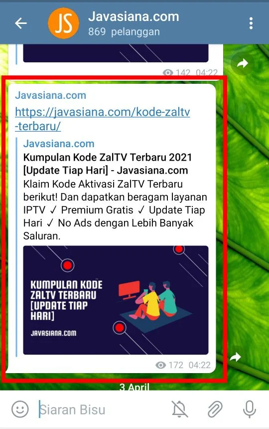 Cara Menyematkan Pesan Channel Telegram
