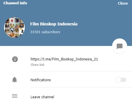 Channel Telegram Film Bioskop Indonesia