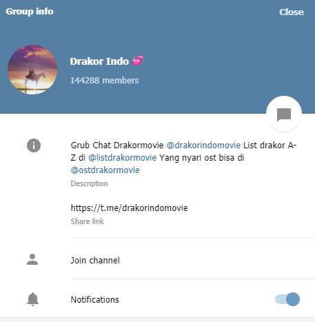 Link Channel  Drakor Telegram