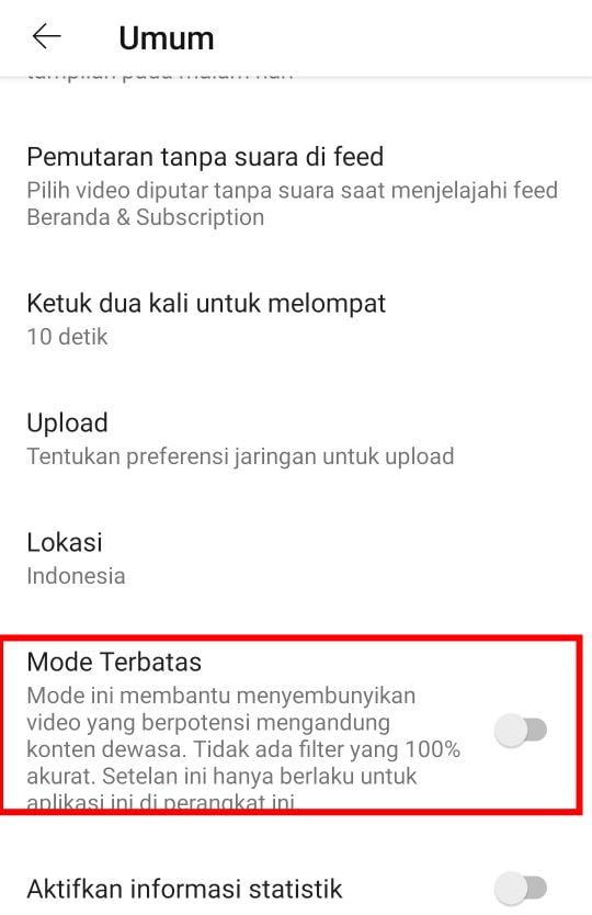 Cara Setting Youtube Untuk Anak