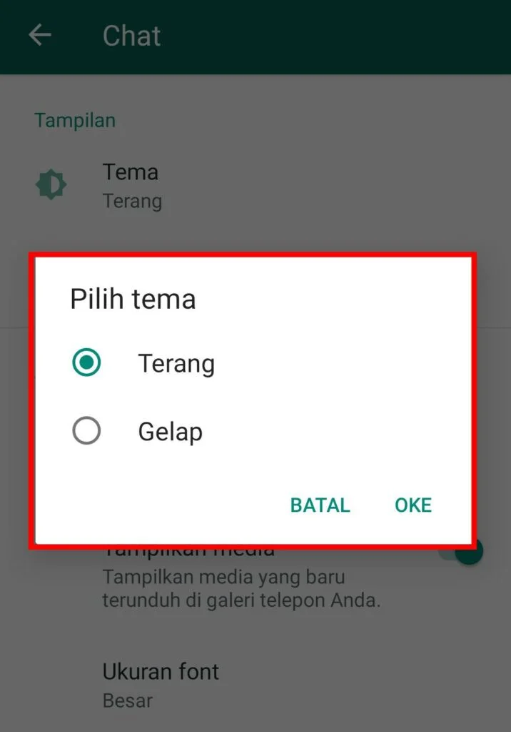 Cara Mengganti Tema Whatsapp