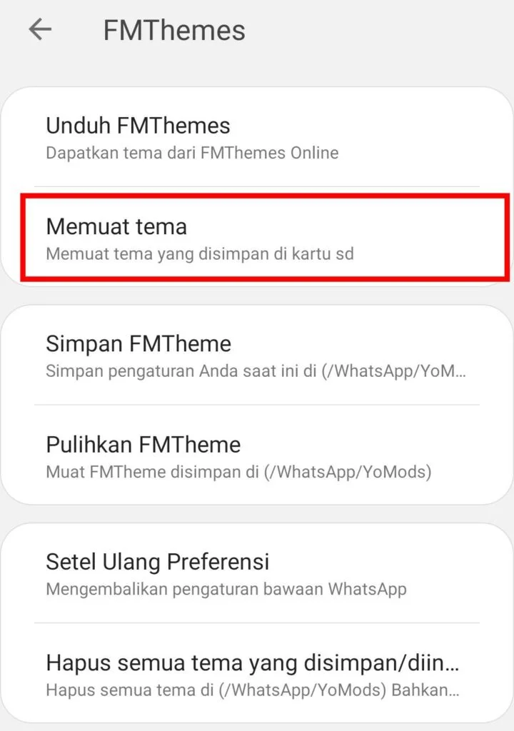 Cara Mengganti Tema Whatsapp