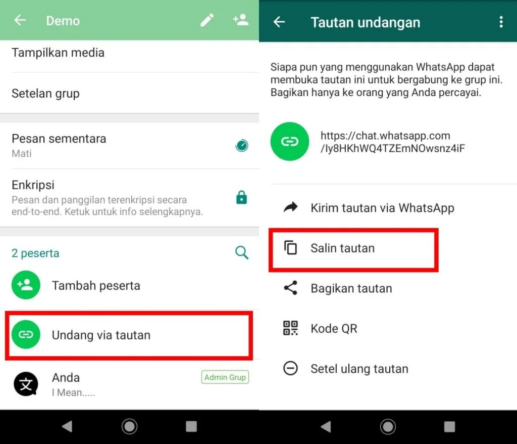 Cara Membuat Link Grup Whatsapp
