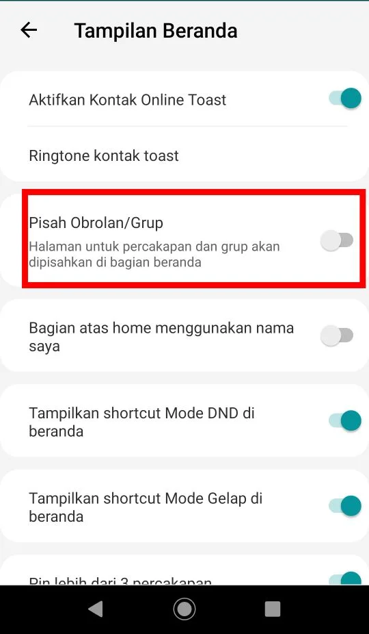 Cara Memisahkan Chat Grup dan Chat Pribadi di Whatsapp