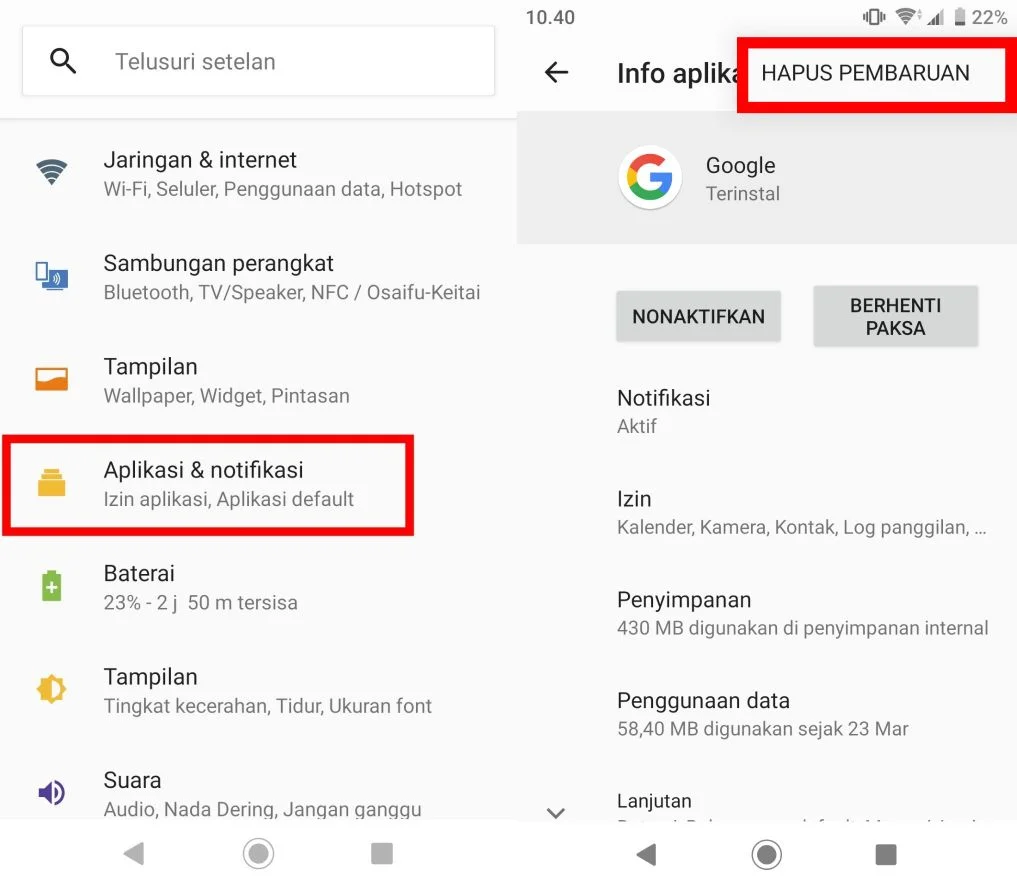 Cara Mengatasi Google Terus Berhenti