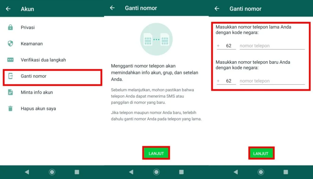 Cara Mengganti Nomor Whatsapp