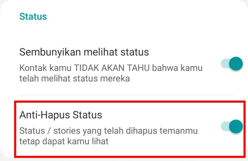  Melihat Status Yang Dihapus