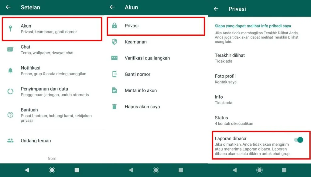Cara Menghilangkan Centang Biru di WhatsApp