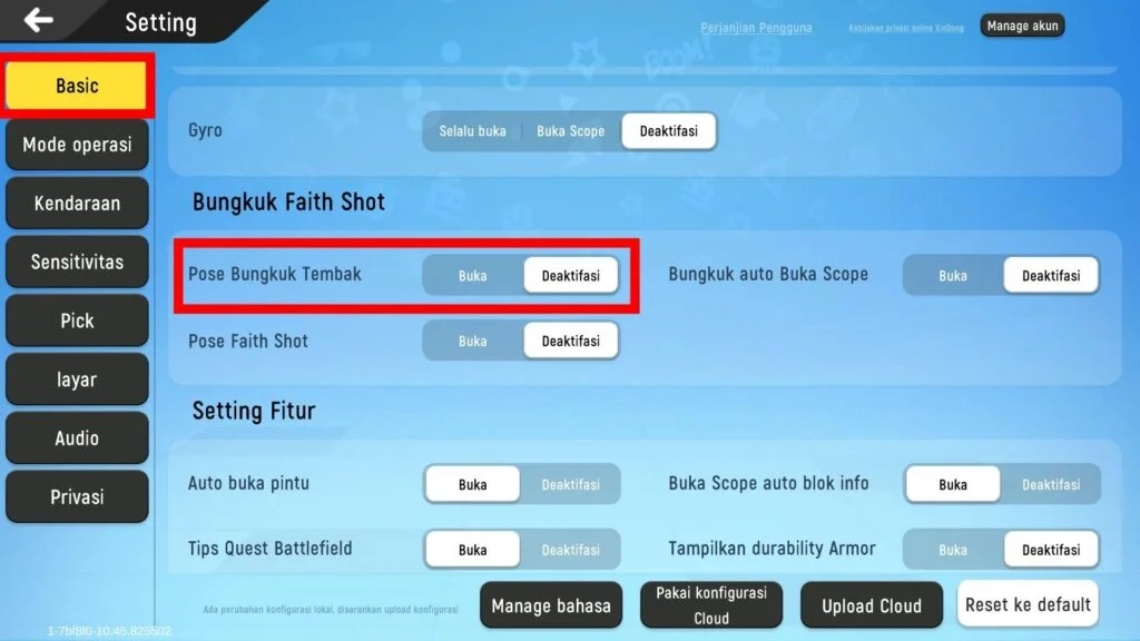 Cara Setting Tombol Miring Ke Kanan dan Ke Kiri di Sausage Man