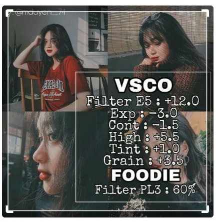 Rumus VSCO Selfie Dalam Ruangan
