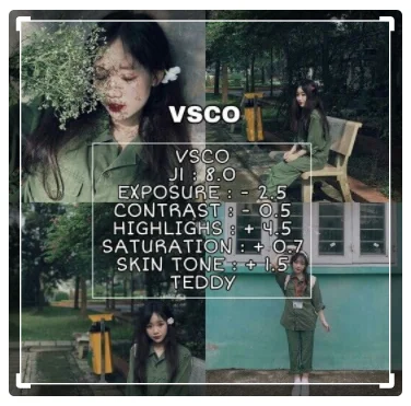 Rumus VSCO Selfie Hijau