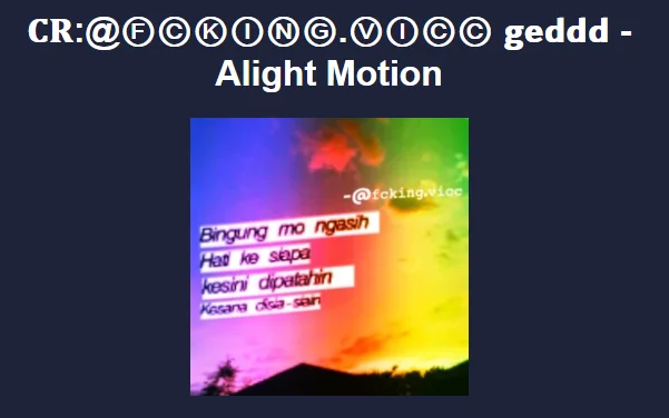 Preset Alight Motion Gelombang
