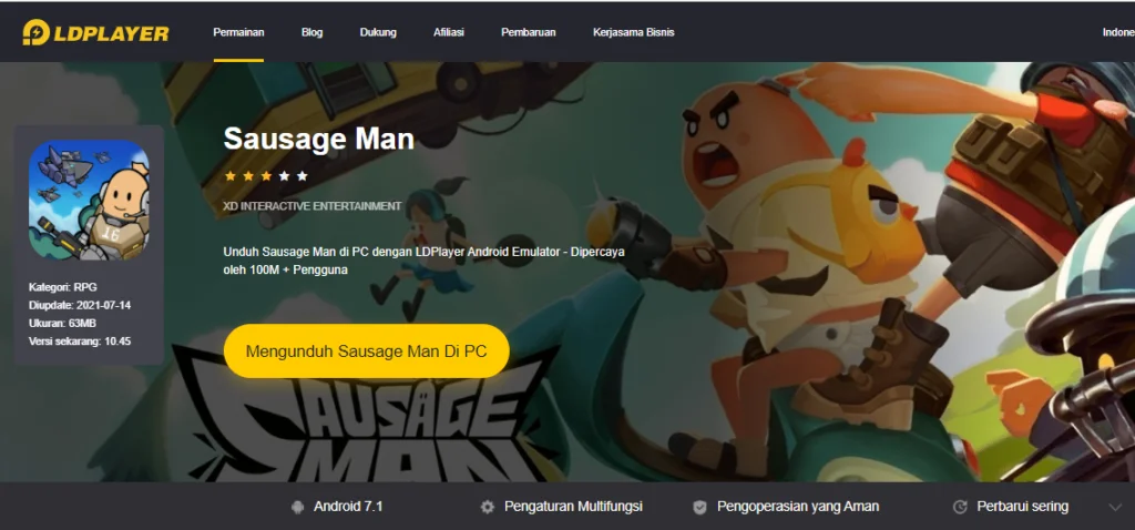 Cara Bermain Sausage Man di PC atau Laptop
