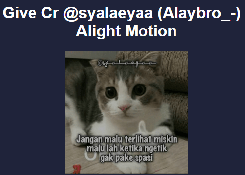 Preset Alight Motion