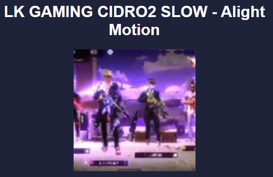 Preset Alight Motion