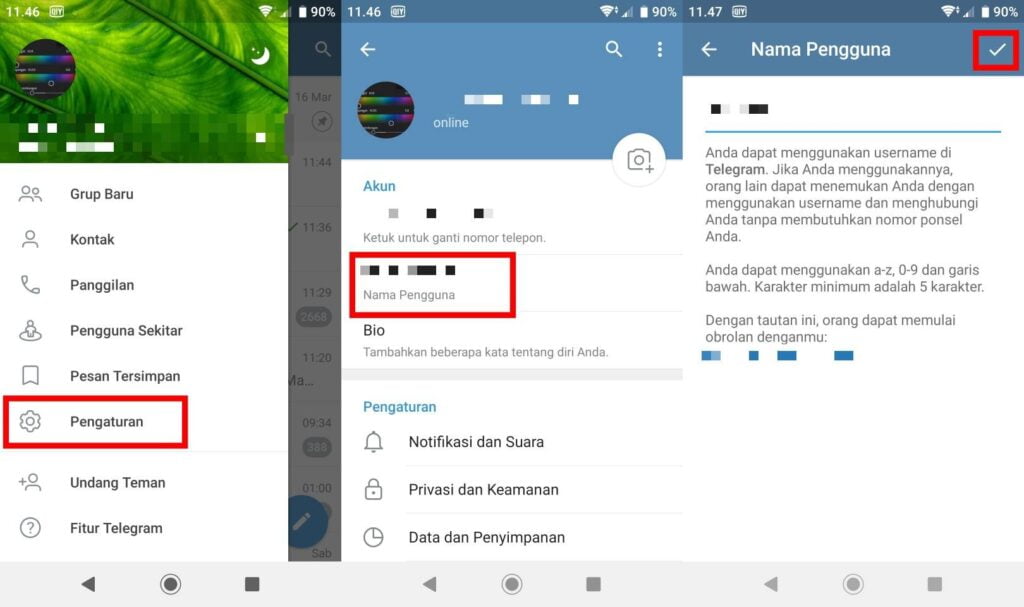 Cara Membuat Username di Telegram Yang Aesthetic