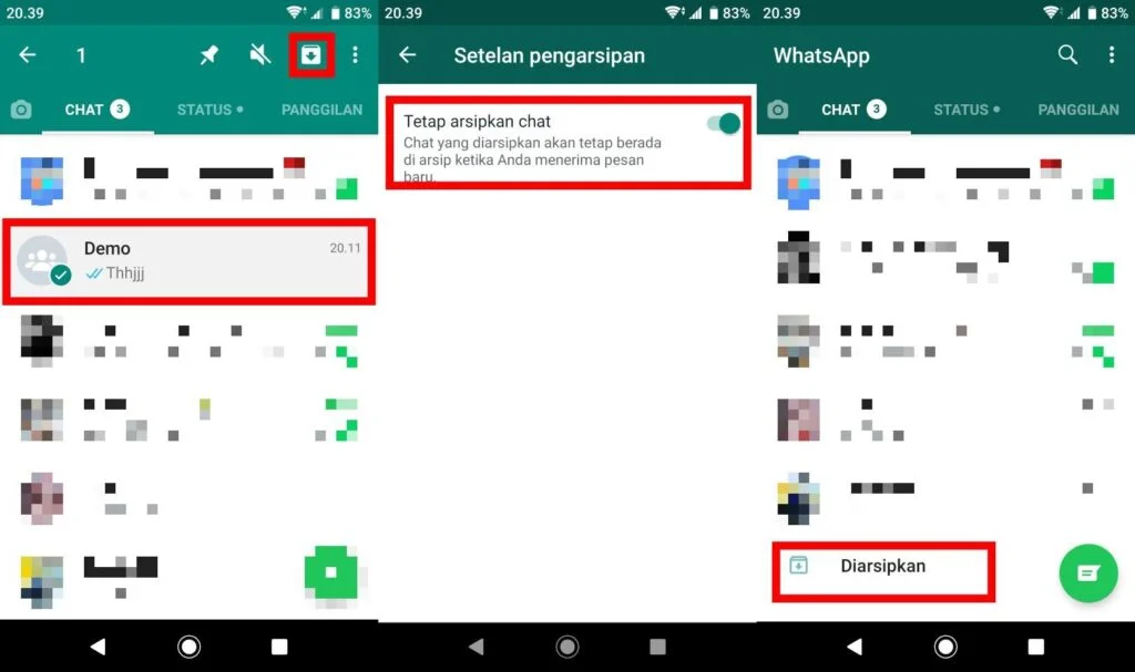 Cara Menyembunyikan Grup WA Dengan Mengarsipkan