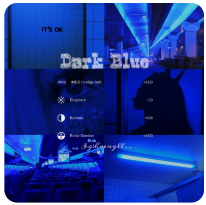 VSCO Dark Blue Aesthetic