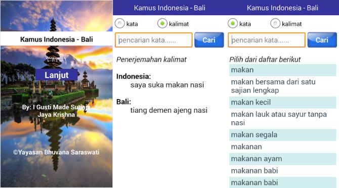Aplikasi Translate Bahasa Bali ke Bahasa Indonesia