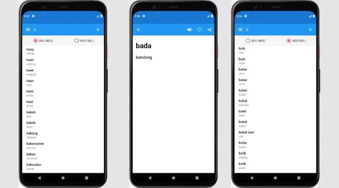 Aplikasi Translate Bahasa Bali ke Bahasa Indonesia