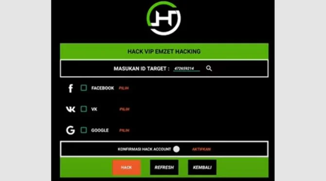 APK Hack Akun FF Dengan Salin ID