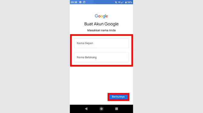 buat email dari hp langsung jadi
