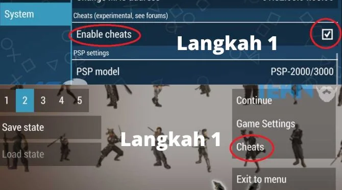 cara cheat game Ppsspp