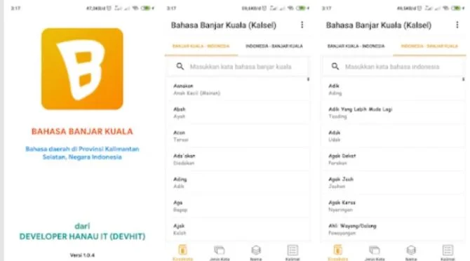 Aplikasi Translate Bahasa Banjar