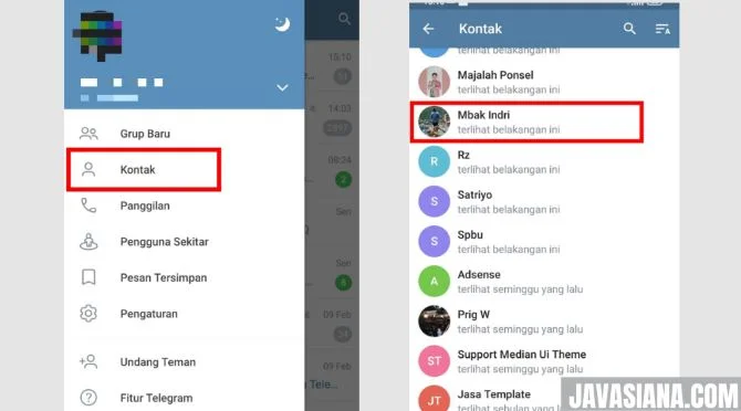 Cara Menghapus Kontak Telegram