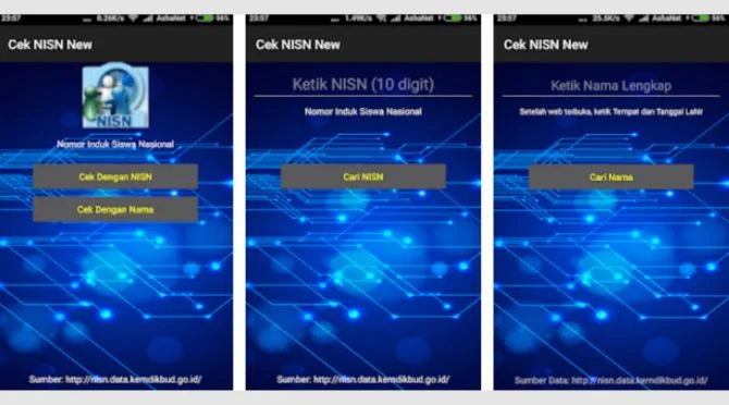 Aplikasi Cek NISN Siswa