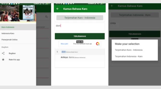 Aplikasi Translate Bahasa Karo