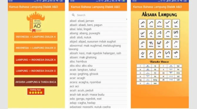 Aplikasi Translate Bahasa Lampung