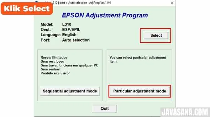 Download Resetter Epson L310