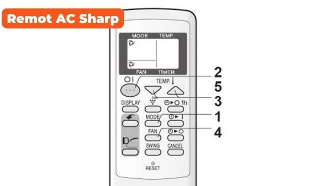 cara setting remote ac sharp biar dingin