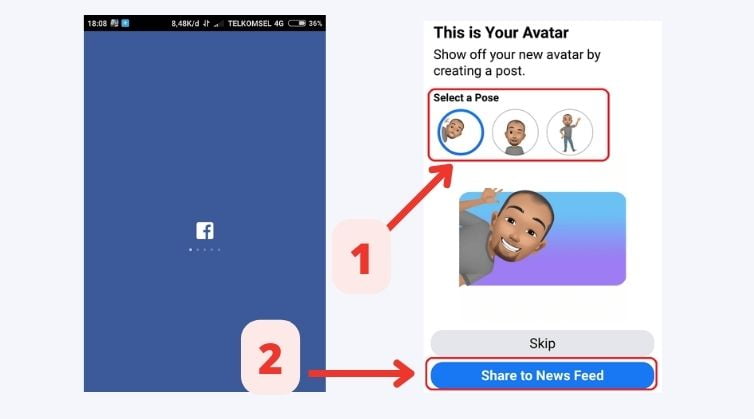 Cara Membagikan Avatar di Facebook Lite