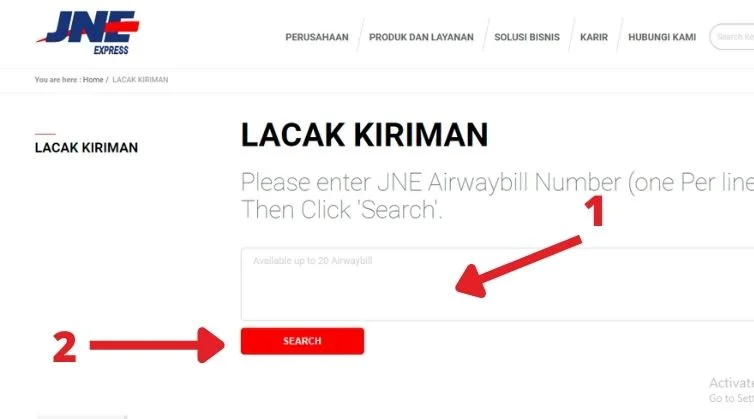 Cek Resi Standard Express Lewat JNE