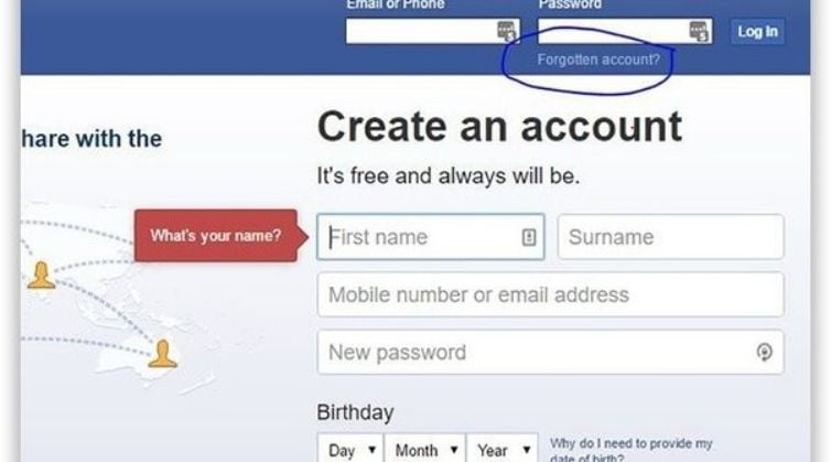 Lupa Password FB