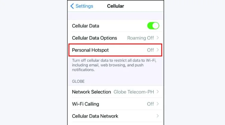 Personal Hotspot