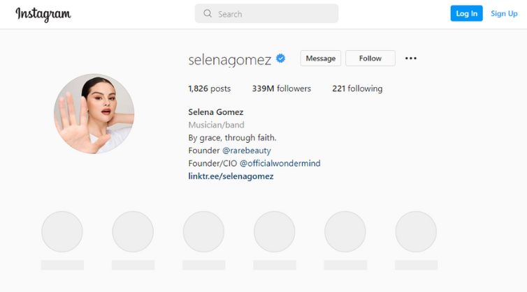 Selena Gomez - Followers Instagram Terbanyak di Dunia