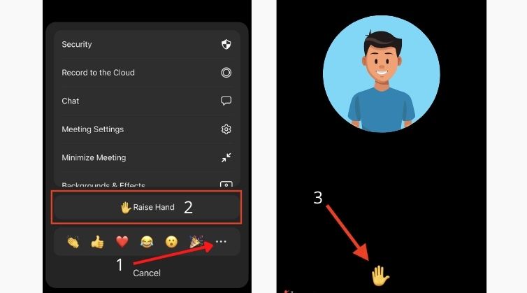 Cara Raise Hand di Zoom untuk HP Atau iPhone