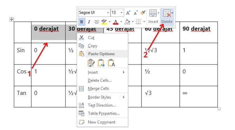 Menggunakan Menu Borders and Shading