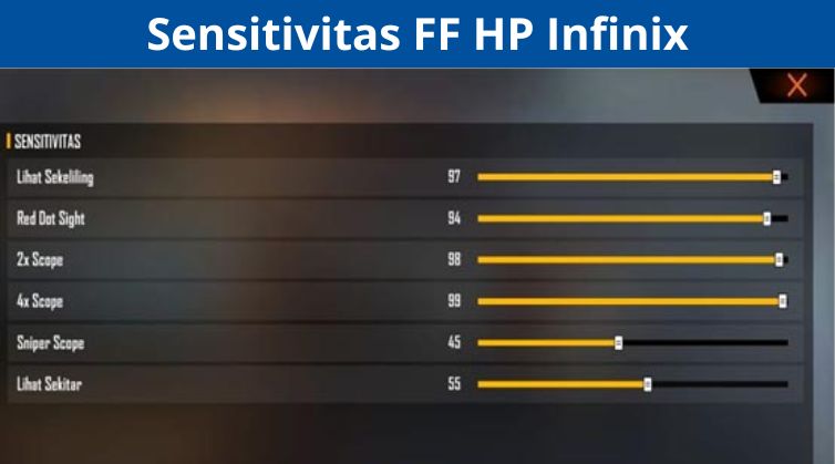 Sensitivitas FF HP Infinix