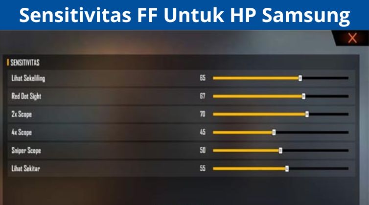 Sensitivitas FF Untuk HP Samsung