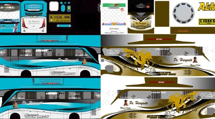 Contoh Livery Bussid Keren 3D PO Haryanto