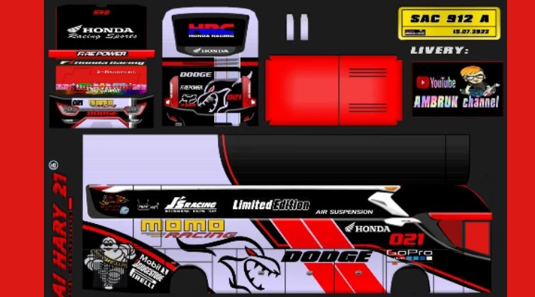 Livery Bussid JS Racing
